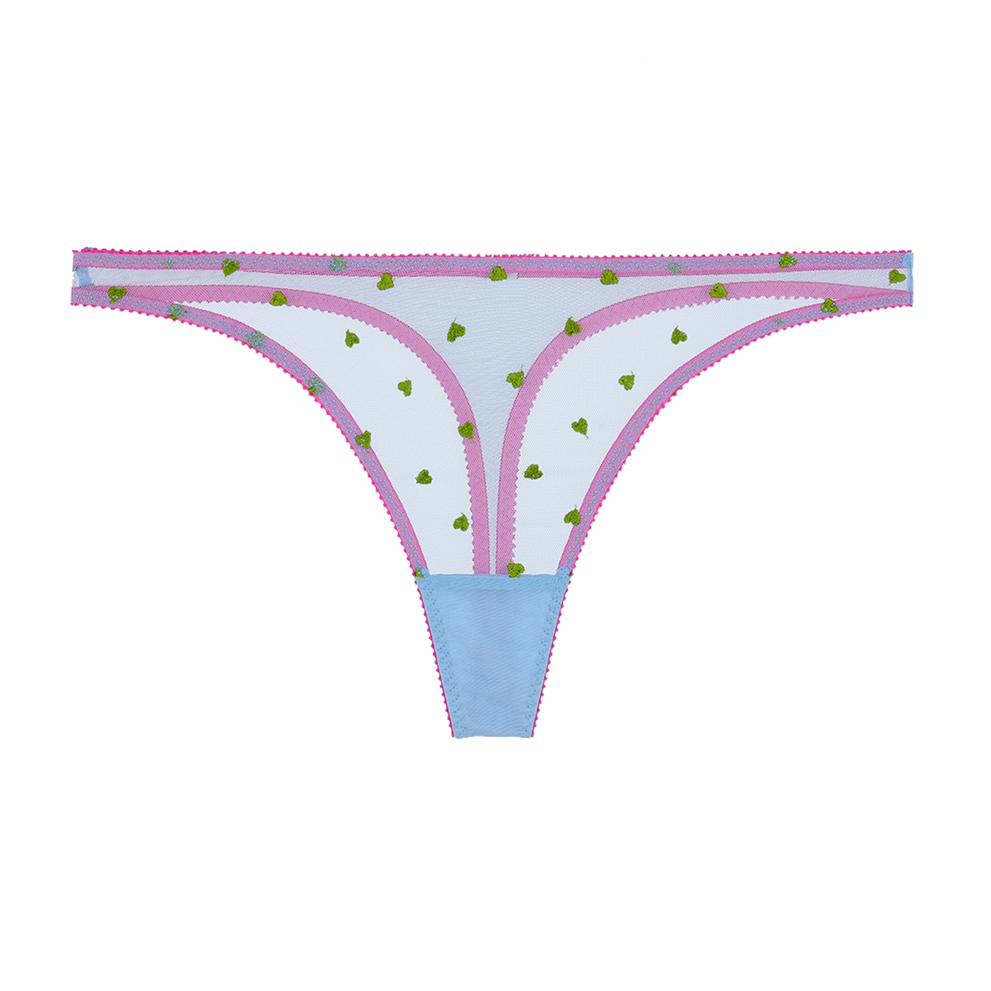 Betty Heart Embroidery Thong