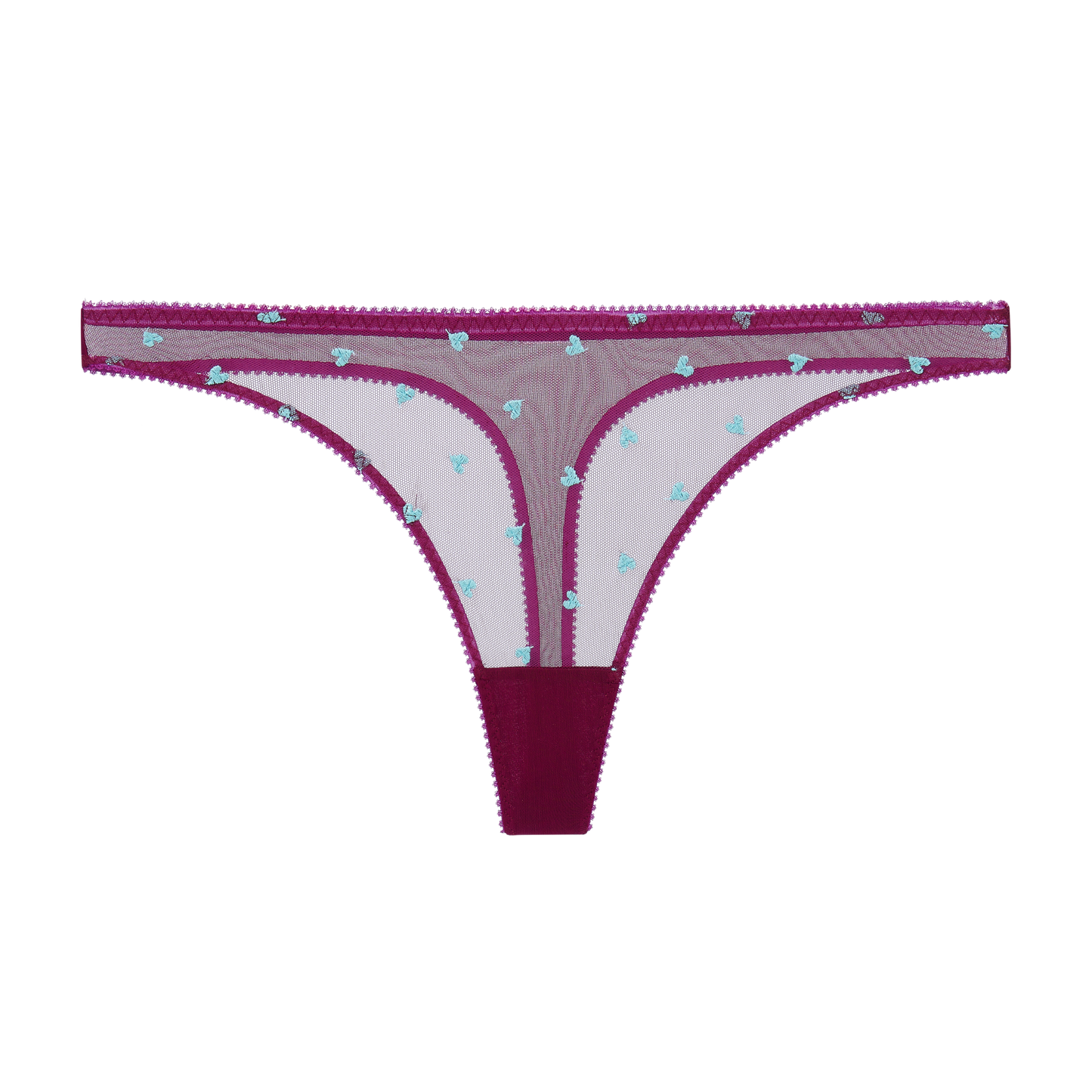 Beatrix Heart Embroidery Thong