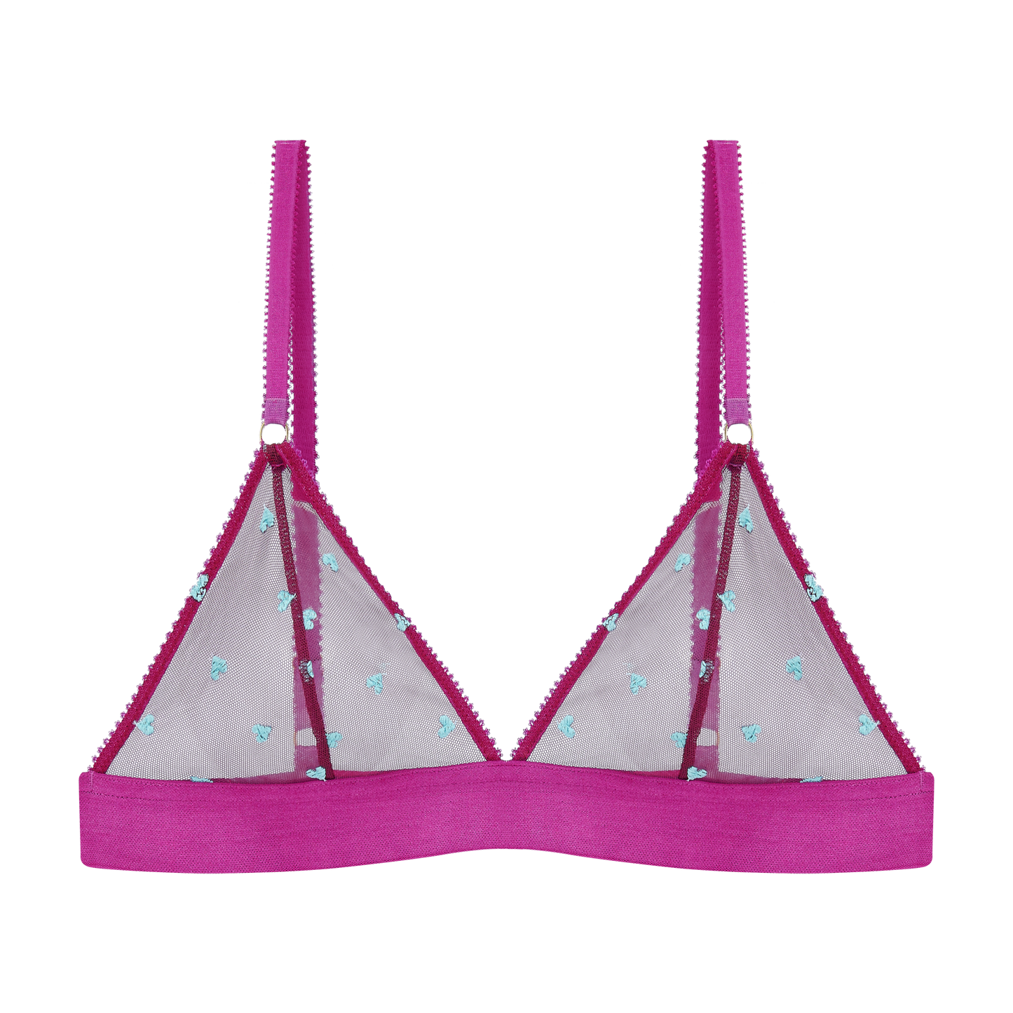 Beatrix Heart Embroidery Triangle Bralette