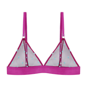 Beatrix Heart Embroidery Triangle Bralette