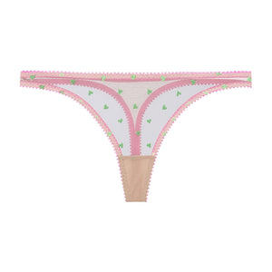 Bessie Heart Embroidery Thong