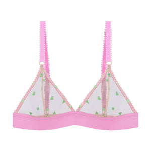 Bessie Heart Embroidery Triangle Bralette
