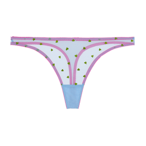 Betty Heart Embroidery Thong