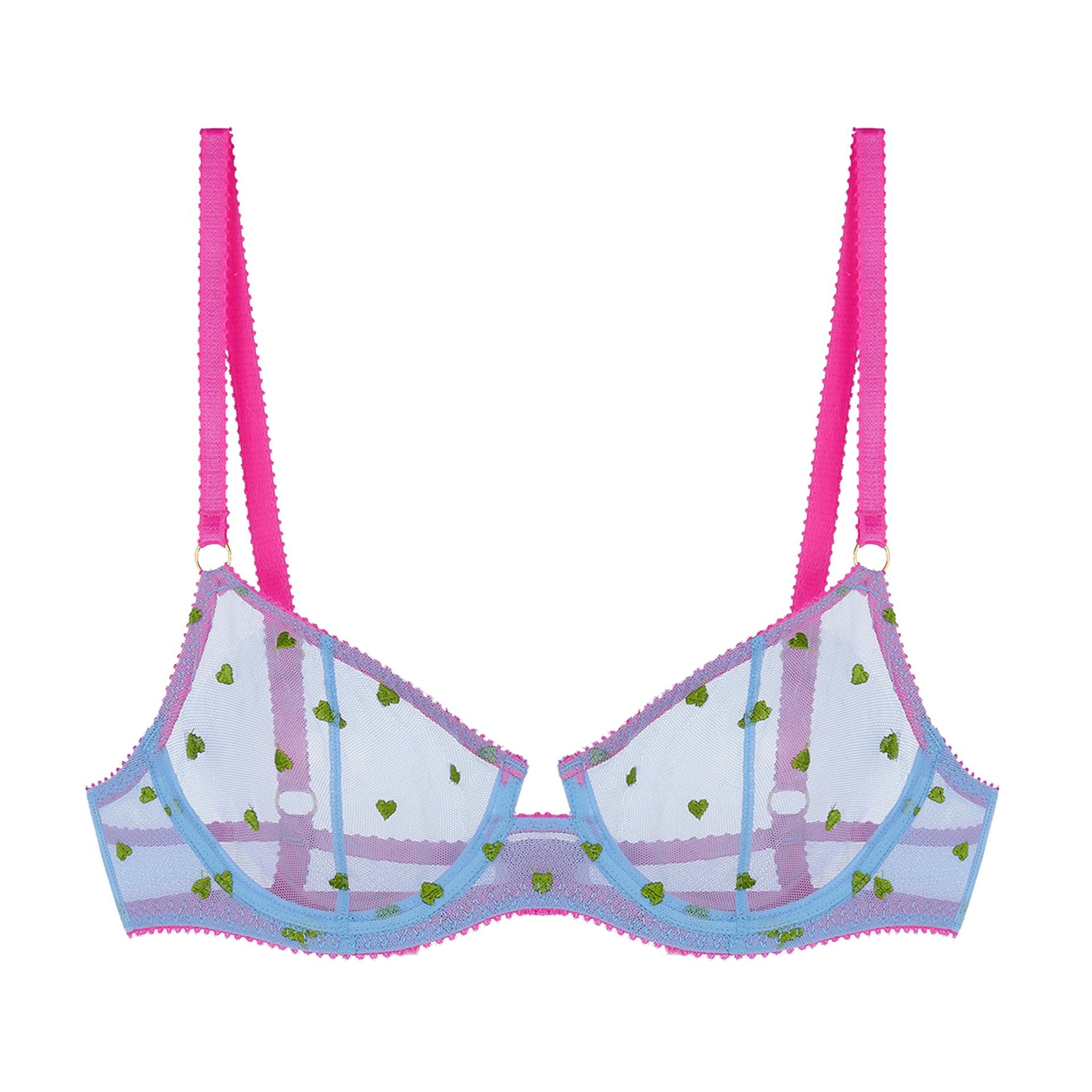 Betty Heart Embroidery Underwire Bra