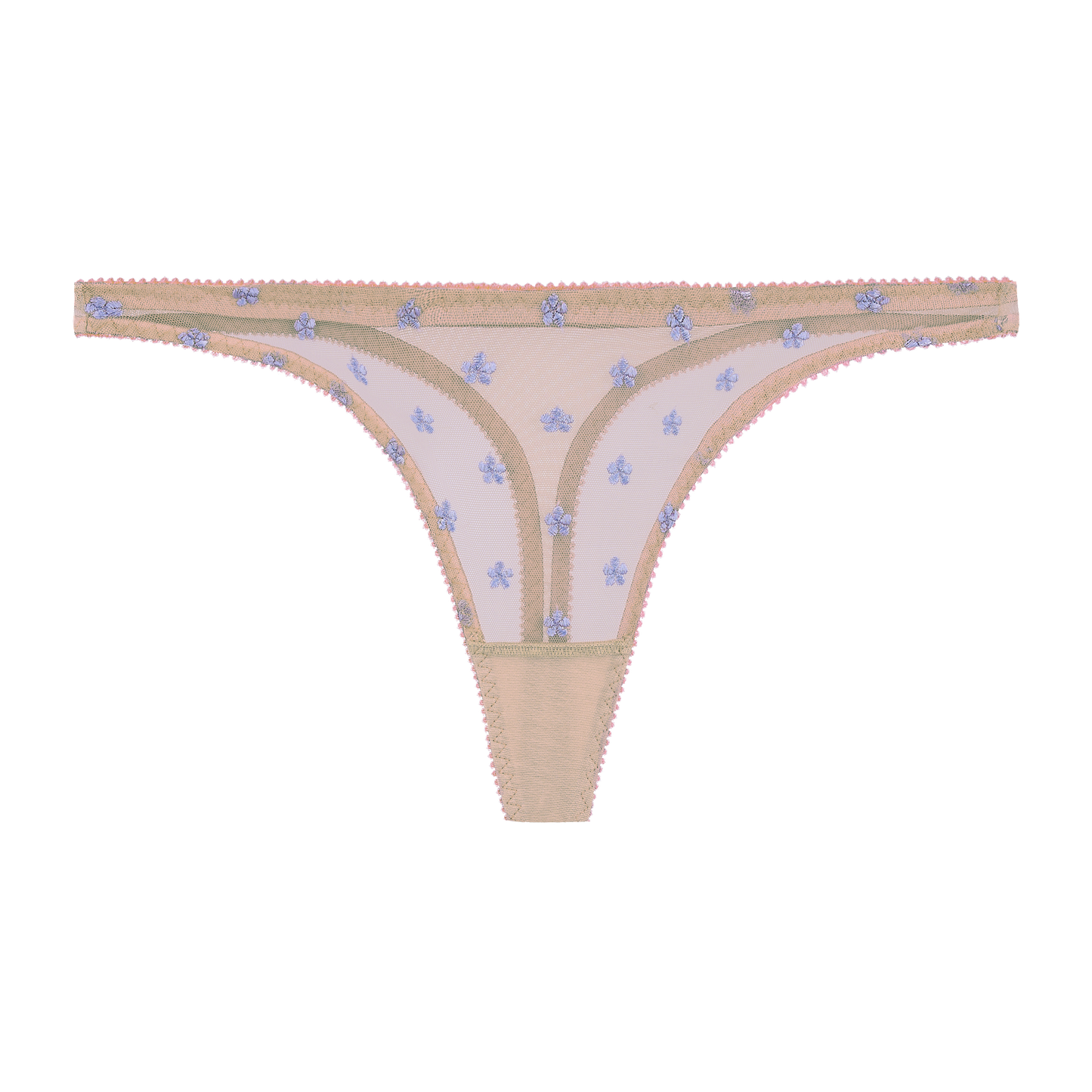 Clover Embroidery Thong