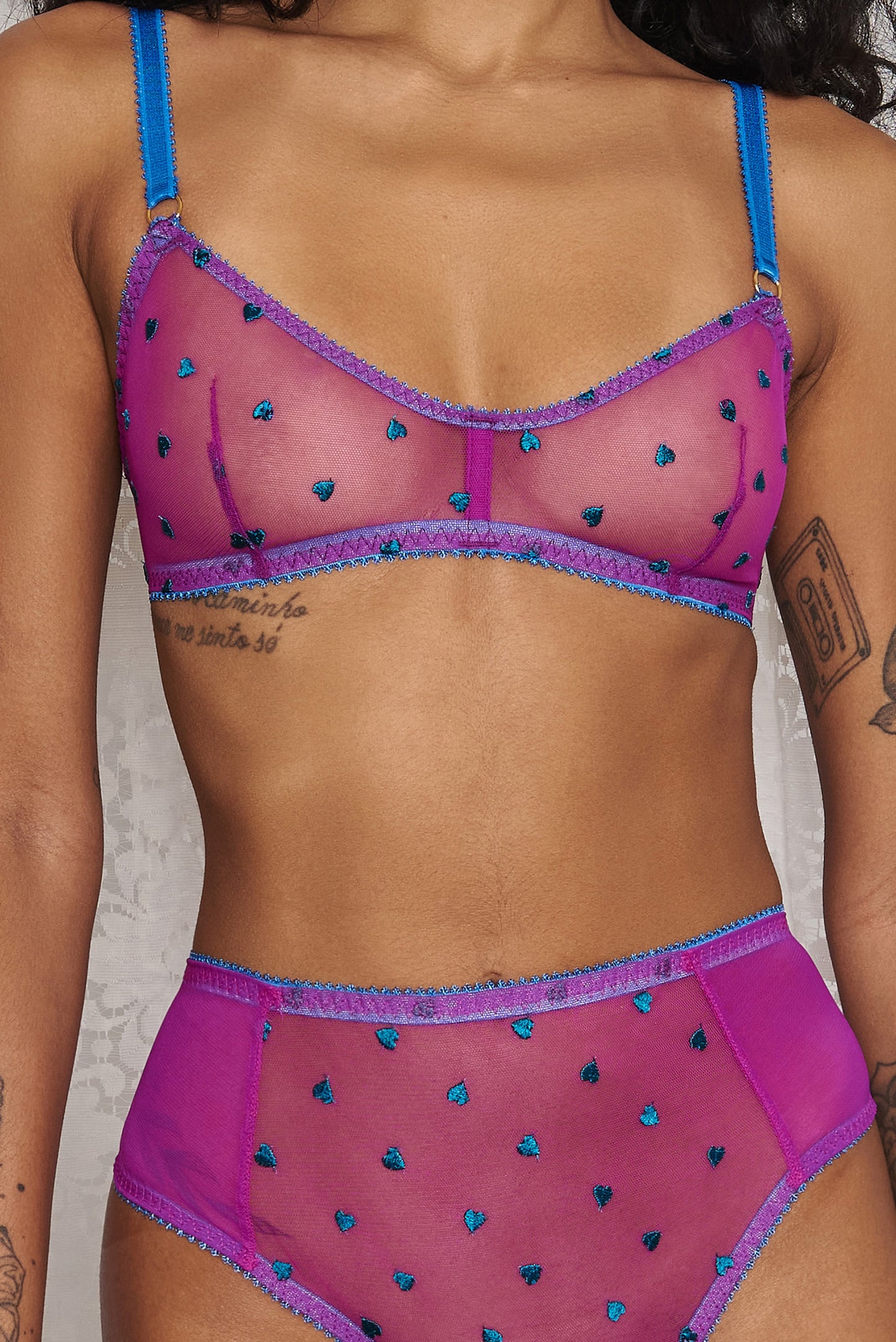 Mabel Heart Embroidery Bralette