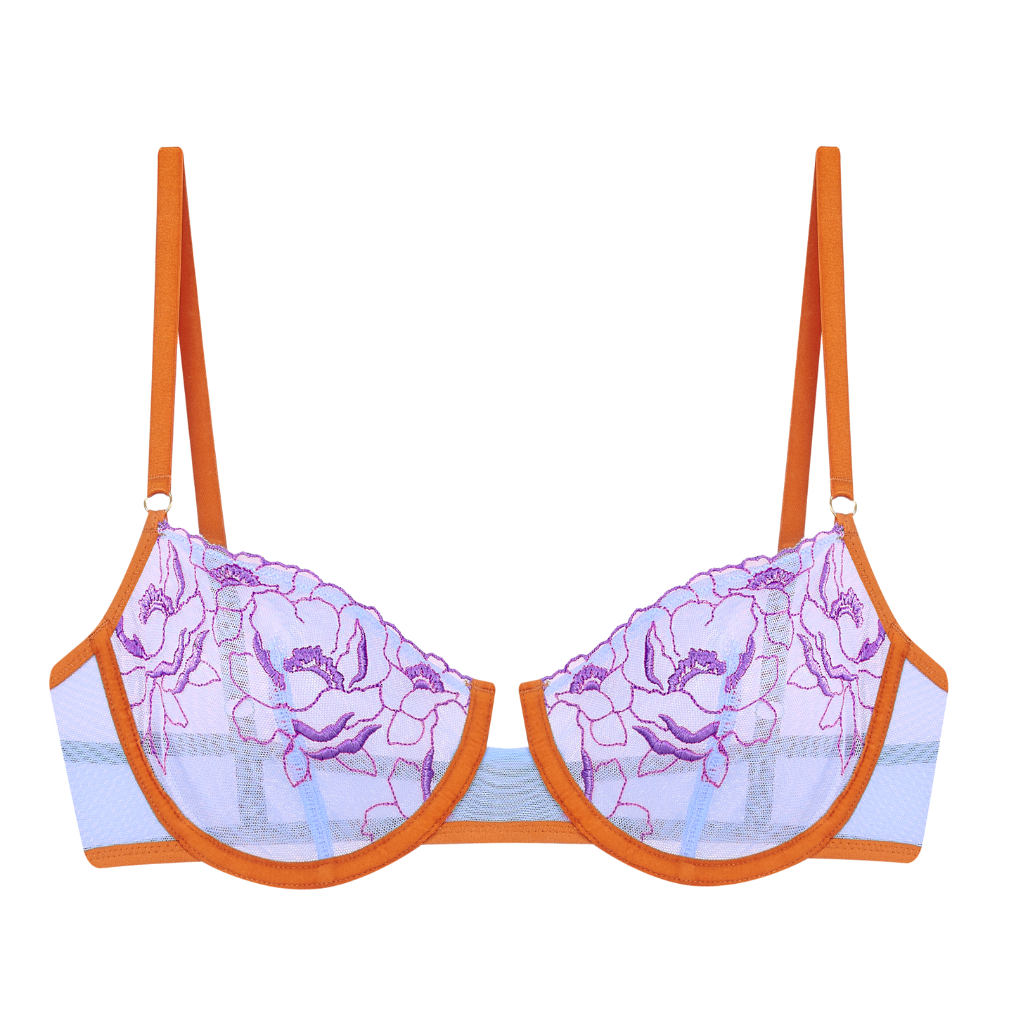 Eartha Floral Embroidery Underwire Bra