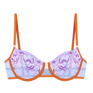 Eartha Floral Embroidery Underwire Bra