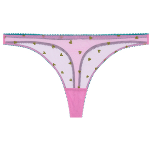 Elfie Heart Embroidery Thong