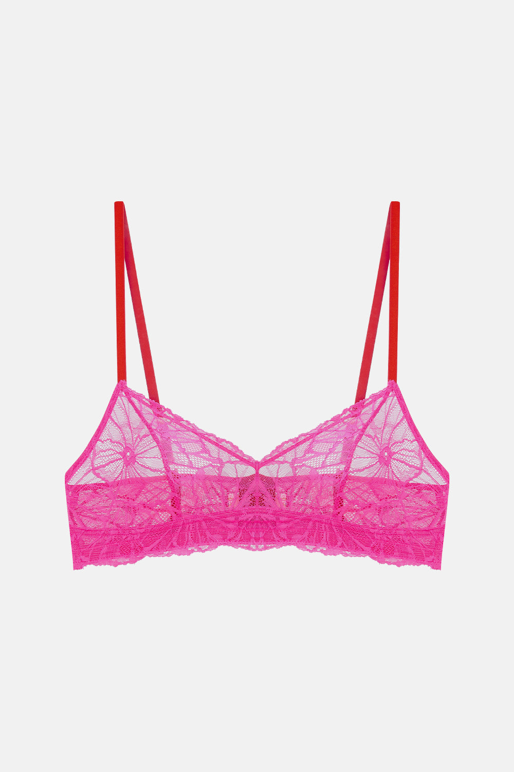 Ribbon Leavers Lace Bra Set