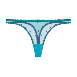 Nelle Heart Embroidery Thong