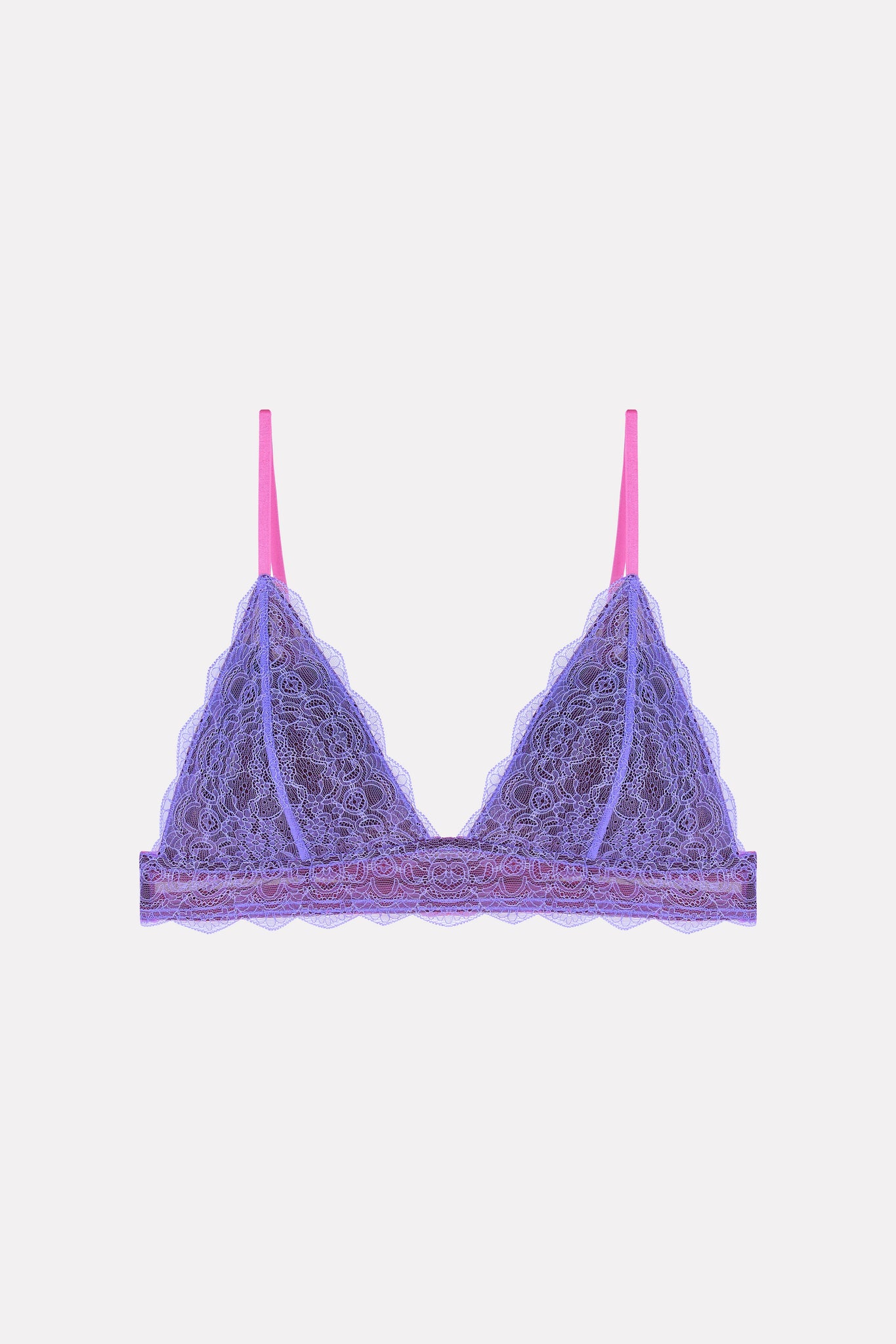 Mila Lace Triangle Soft Cup Bra PPG068T - Lilac – Purple Cactus