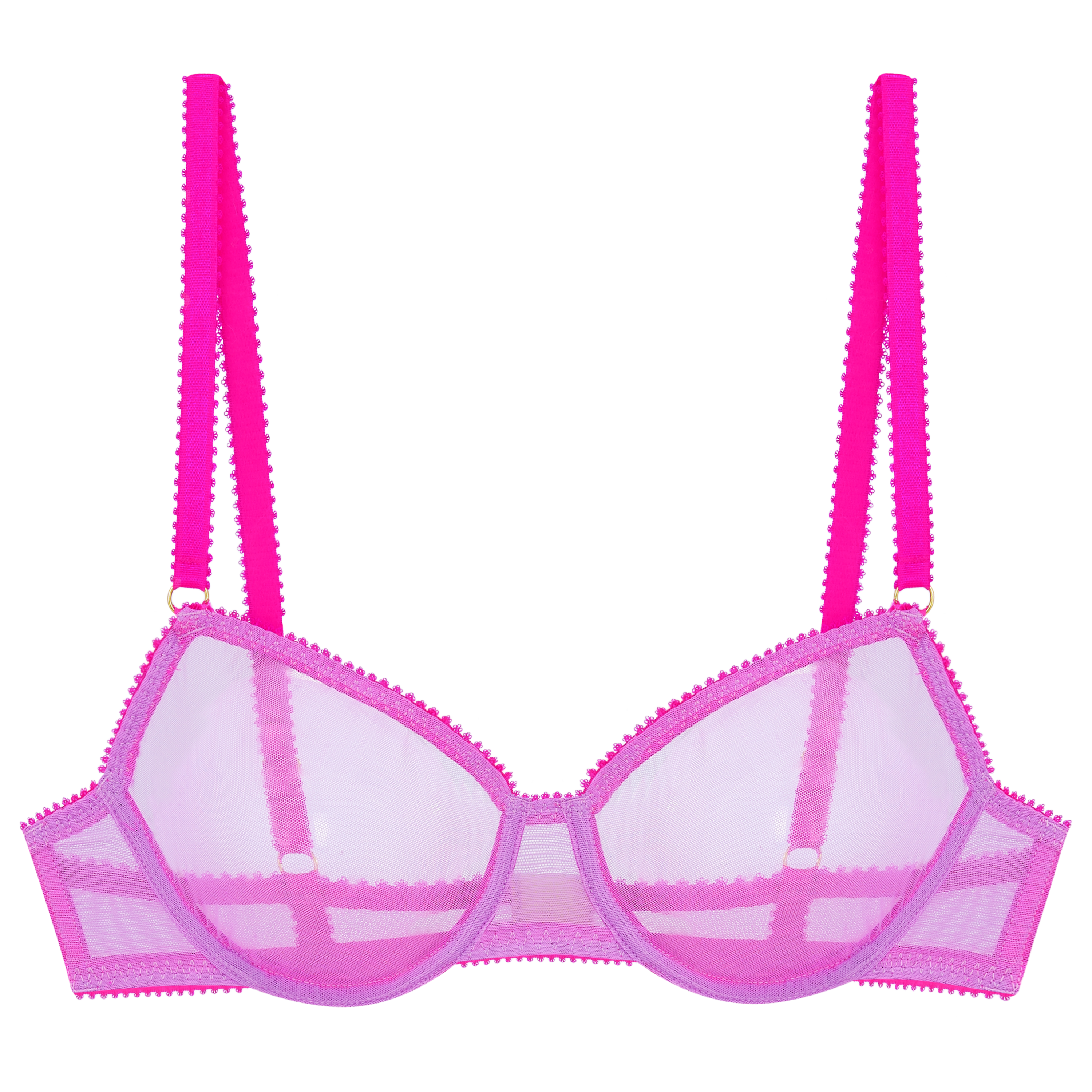 Cecile dust pink silk and tulle bra — Buttress & Snatch